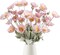 8PCS Artificial Champagne Poppy Flowers – Silk Fake Poppies for Wedding, Party, & Table Centerpiece Decor